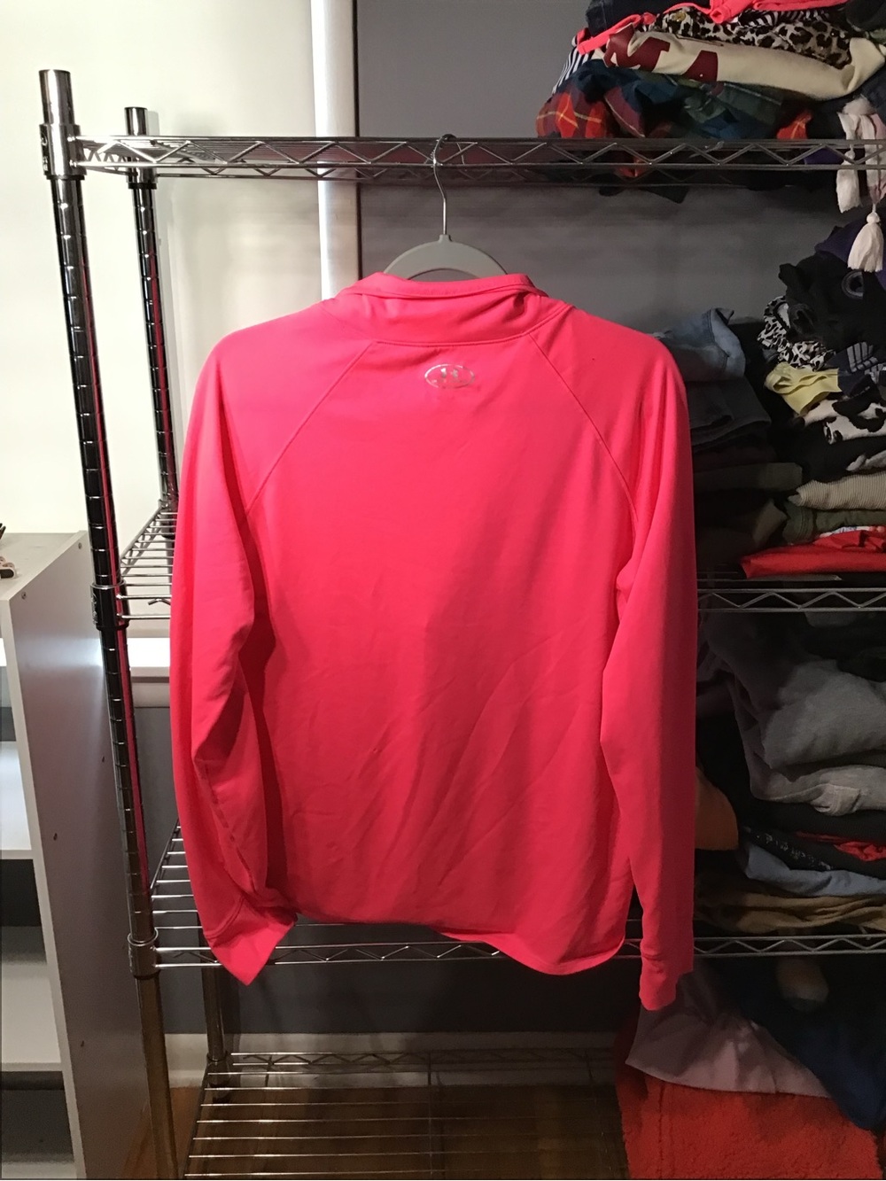 Under Armour Hot Pink Quarter-Zip Long Sleeve Top - Picture 3 of 3